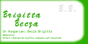 brigitta becza business card